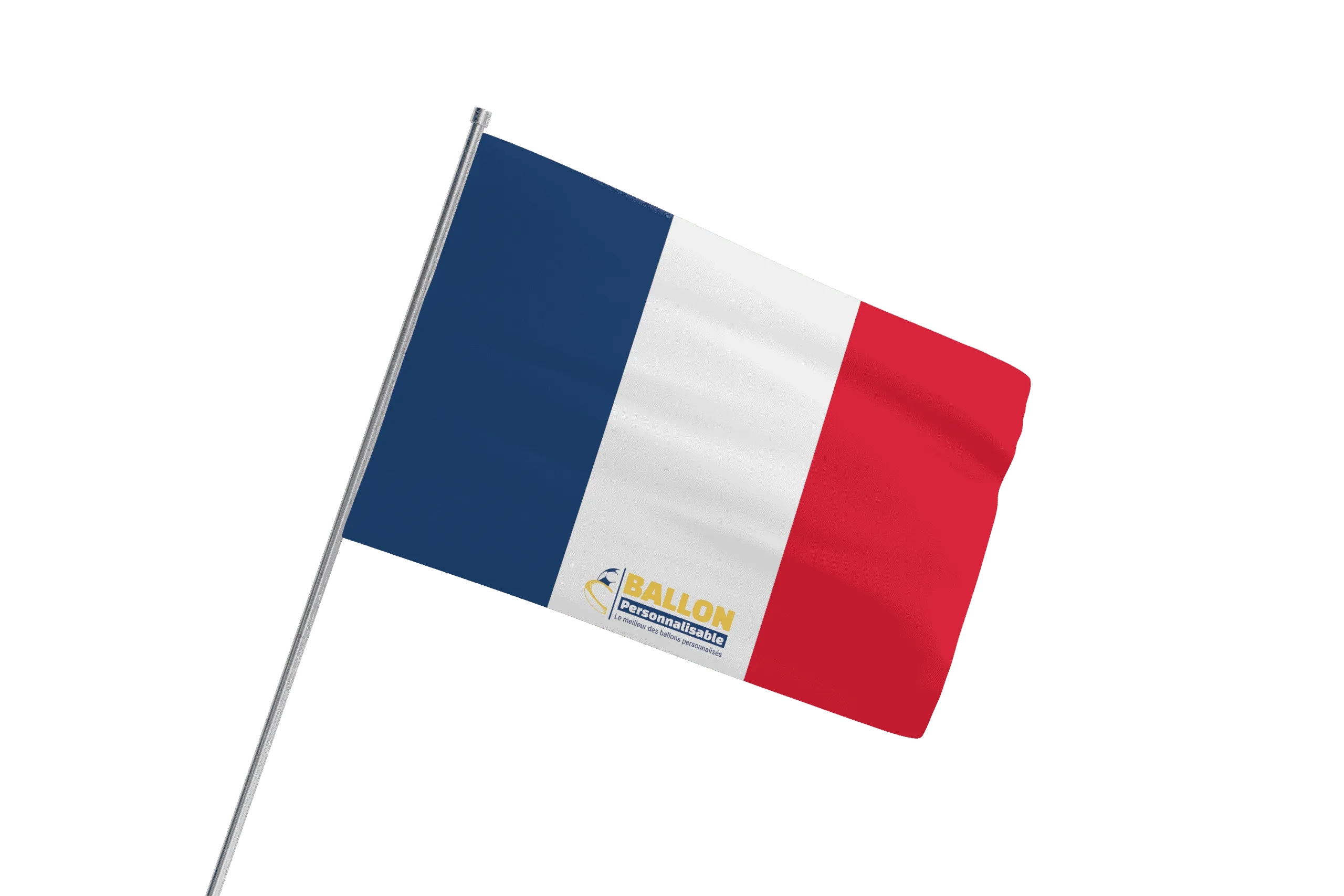 Drapeau avec logo blanc
